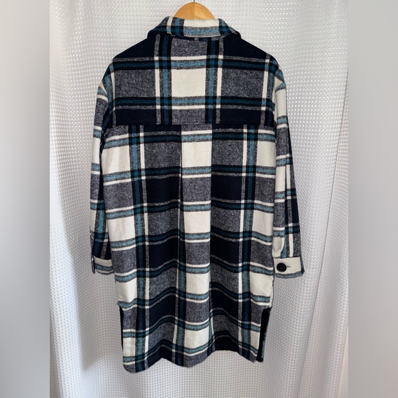 ME JANE women’s long fall plaid‎ Coat size Large - Picture 11 of 12